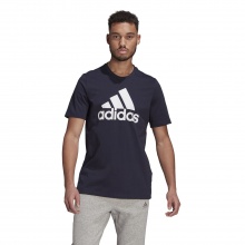 adidas Freizeit Tshirt Essentials Big Logo (100% Baumwolle) inkblau Herren